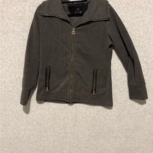 Calvin Klein Charcoal Jacket with Gold Zipper